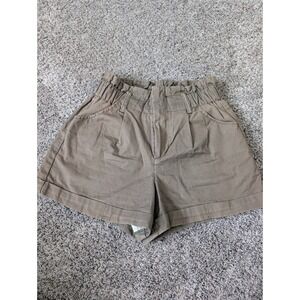 Reserved YFL‎ Olive Green Paperbag High Waisted Twill Shorts